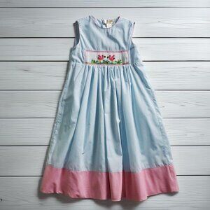 Rosalina Smocked Flamingo Dress Size 6 Girls